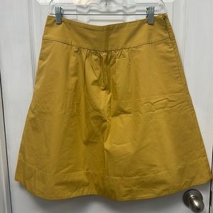 Polished Cotton Mustard Yellow Skirt EUC 6